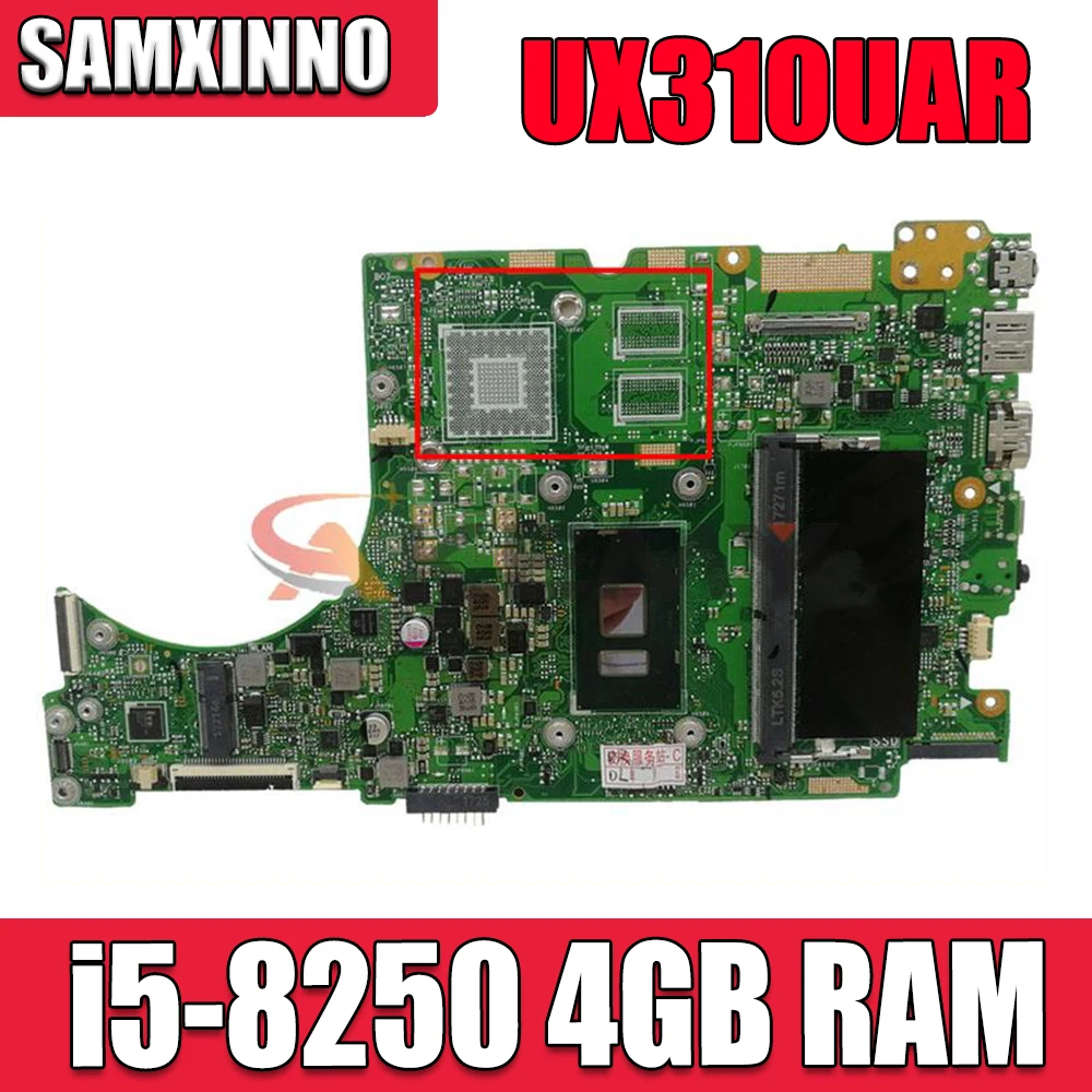

UX310UAR motherboard i5-8250 CPU 4GB RAM Mainboard REV2.0 For ASUS UX310U UX310UQR UX310UAR Laptop motherboard 100% Tested