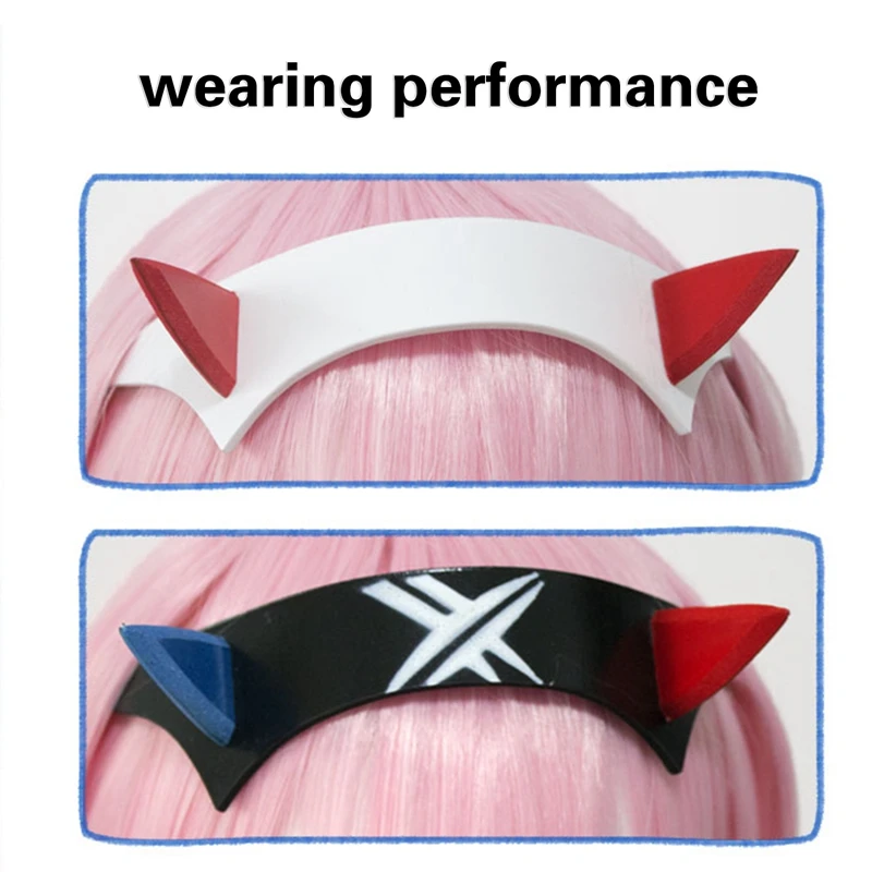 

Anime DARLING In The FRANXX Zero Two Headwear Head Band Cosplay Props Headband Devil Horn Hairband Halloween Hair Accessories