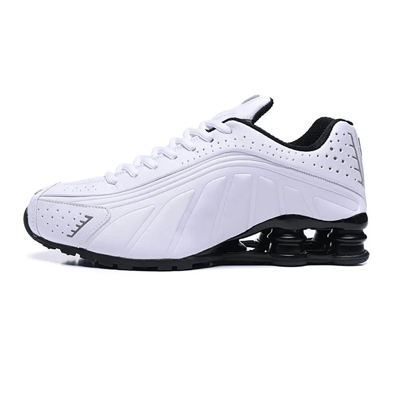 

Shox TL OZ Mens R4 running shoes athletic Triple Black white Metallic Silver speed trainer men women trainers sneakers