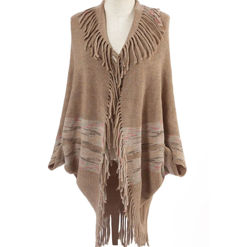 

Зимний свободный бархатный клетчатый пуловер с рукавами «летучая мышь», водолазка, модные накидки и пончо, кашемировая Женская одежда, наки...