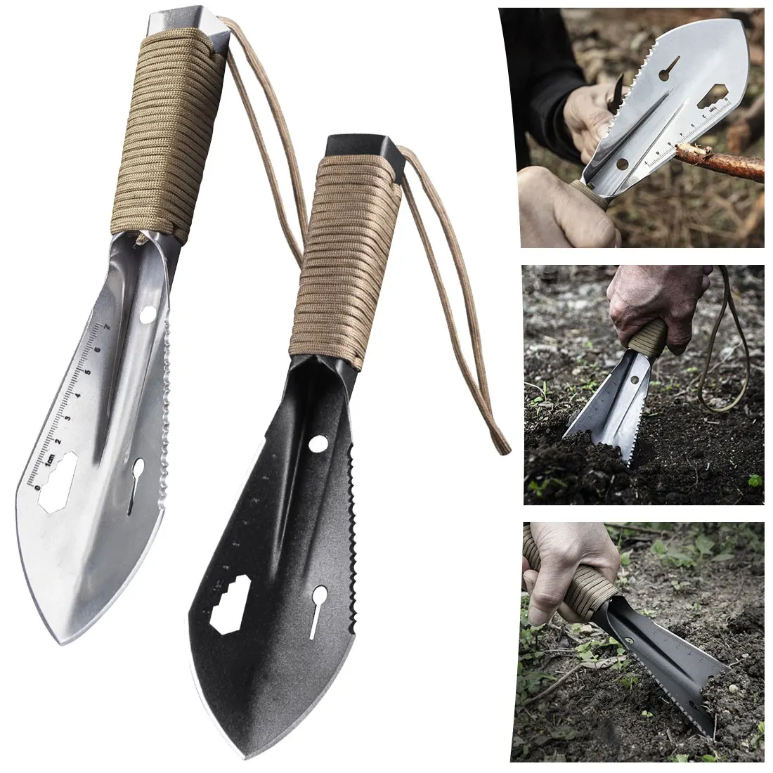 

Outdoor/Garden Tools Snow Sharp Shovel Spade Multi Utensils Trowel Camping Survival Equipment Vegetable Plants Stainless Steel