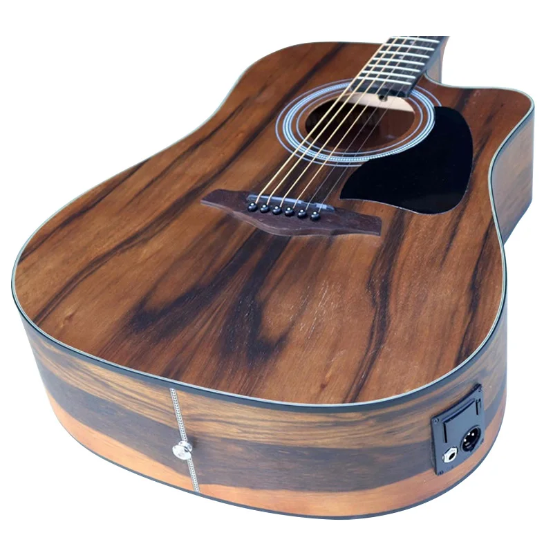 dao holz top cutway akustische elektrische gitarre 41 inch 6 string a geformte folk guitarra mit eq tuner funktion free global shipping