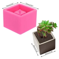 cube concrete silicone mold planter flower pot cement vase mould craft handmade garden decoration tool
