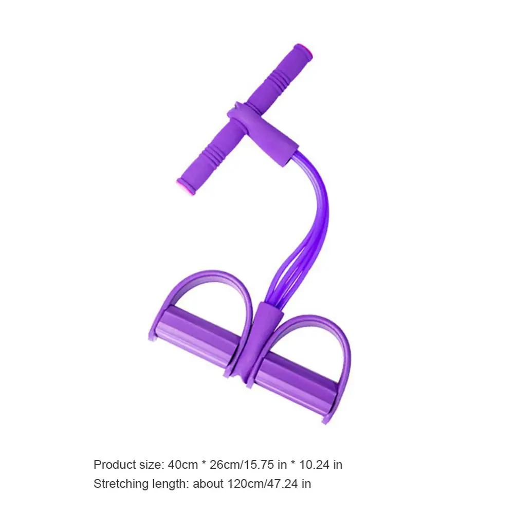 

Fitness 4 Tube Resistance Bands Latex Pedal Exerciser Sit-up Pull Rope Expander Elastic Bands Yoga equipment Pilates Home Gym