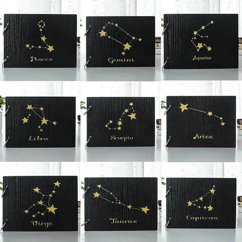 12 созвездий DIY Фотоальбом 60 страниц Детские Альбомы для новорожденных 8 дюймов