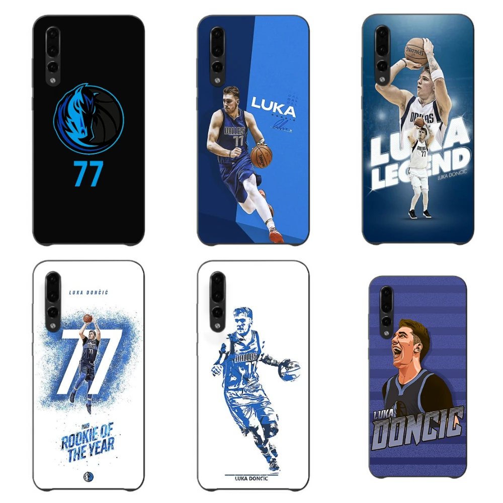 

Black Sotf Silicone TPU Huawei P40 P30 P20 Lite P10 P9 P8 Series Luka Doncic aesthetic Coque Fashion Phone Case King Of Europe