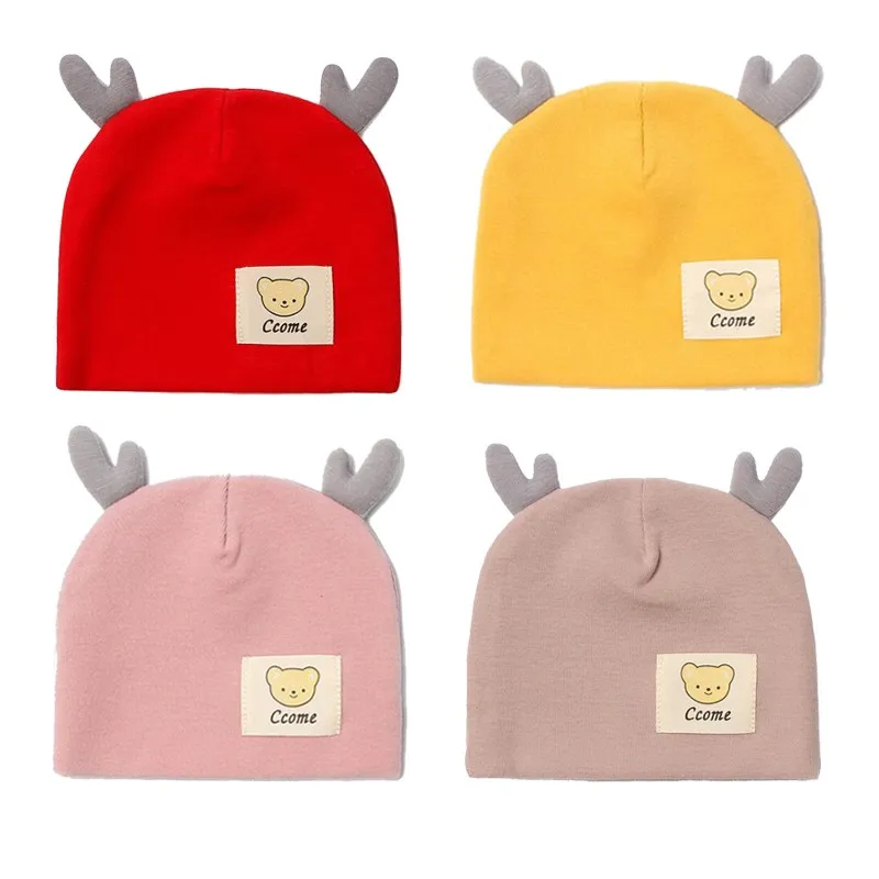 

Новинка 2023 года, зимние шапки для маленьких мальчиков и девочек мягкая хлопковая теплая ветрозащитная одноцветная шапка для малышей возрастом от 0 до 6 месяцев детская повседневная шапка