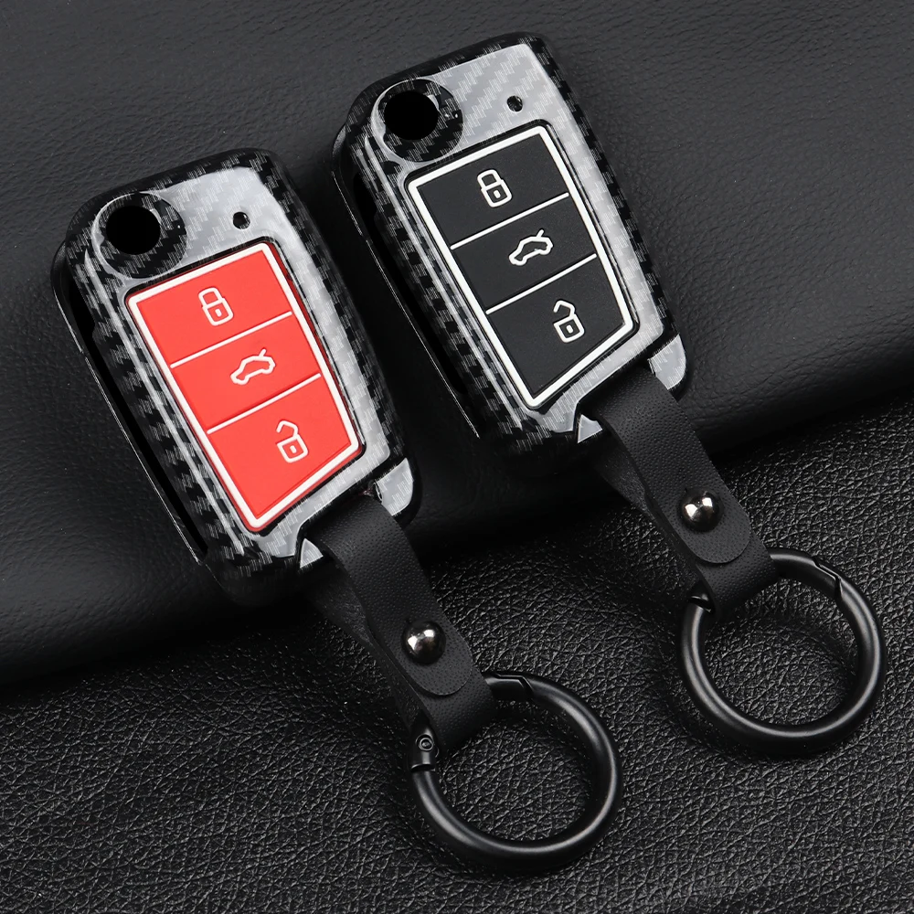 

Car Key Case Cover For Volkswagen VW Golf 7 mk7 Tiguan 2 MK2 Polo Seat Ibiza 6J Leon 5F MK3 Ateca Skoda Kodiaq Octavia 3 A7 2018