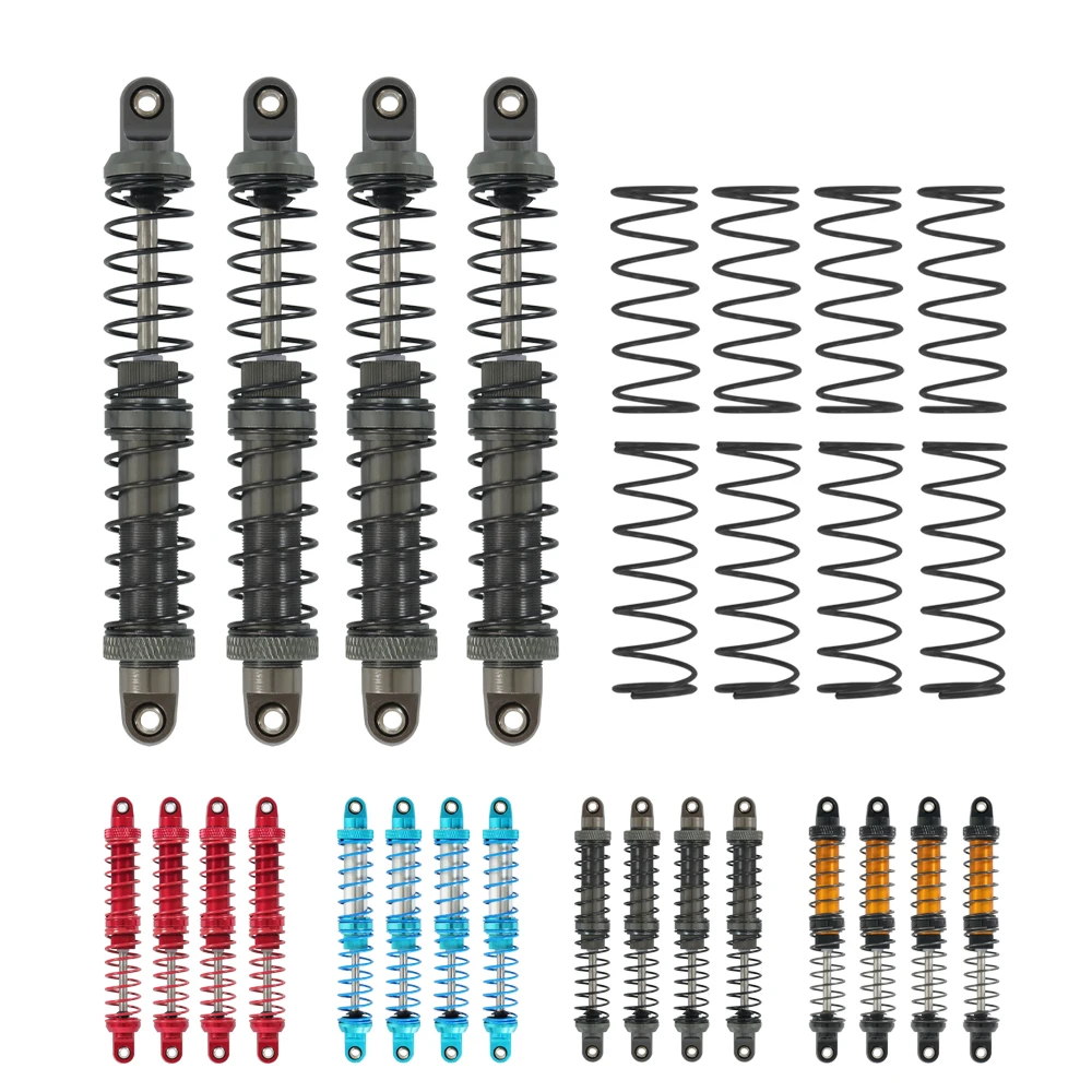 

4PCS RC Rock Crawler Metal Oil Shock Absorber 70mm 80mm 90mm 100mm 110mm 120mm for SCX10 Wraith TRX4 TRX6 ABSiMA Sherpa