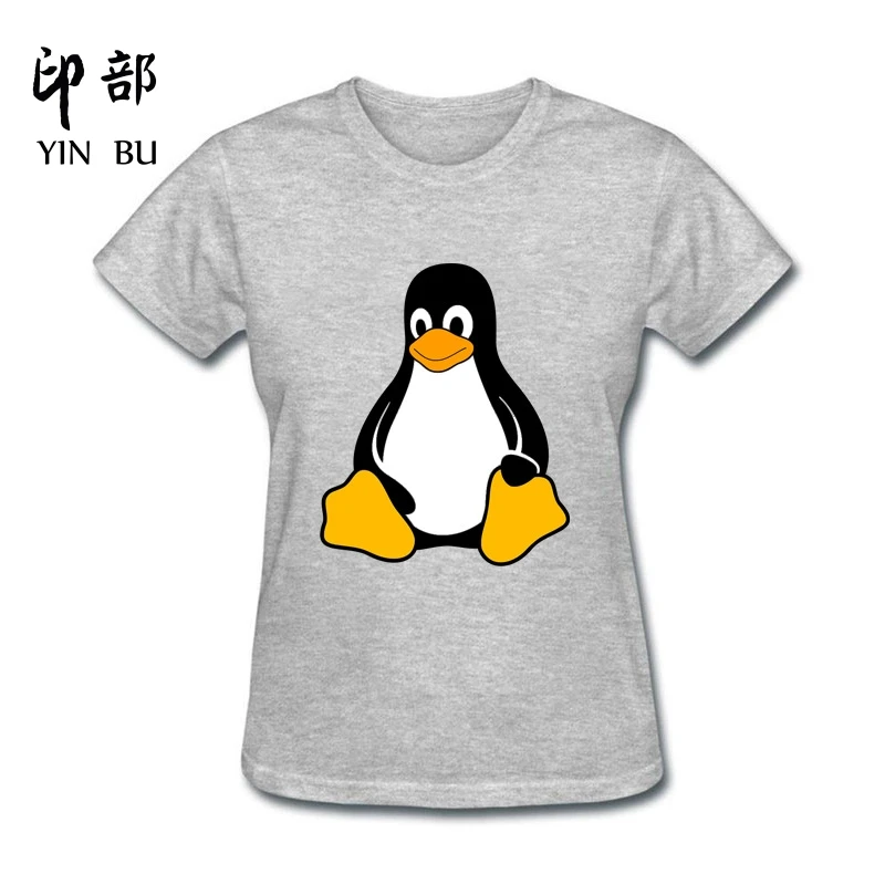 Новый дизайн Горячая Распродажа Забавный Пингвин linux хлопок забавная Футболка