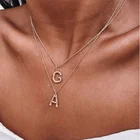Ожерелье женское с подвеской в виде букв, минималистское, винтажное, A-Z