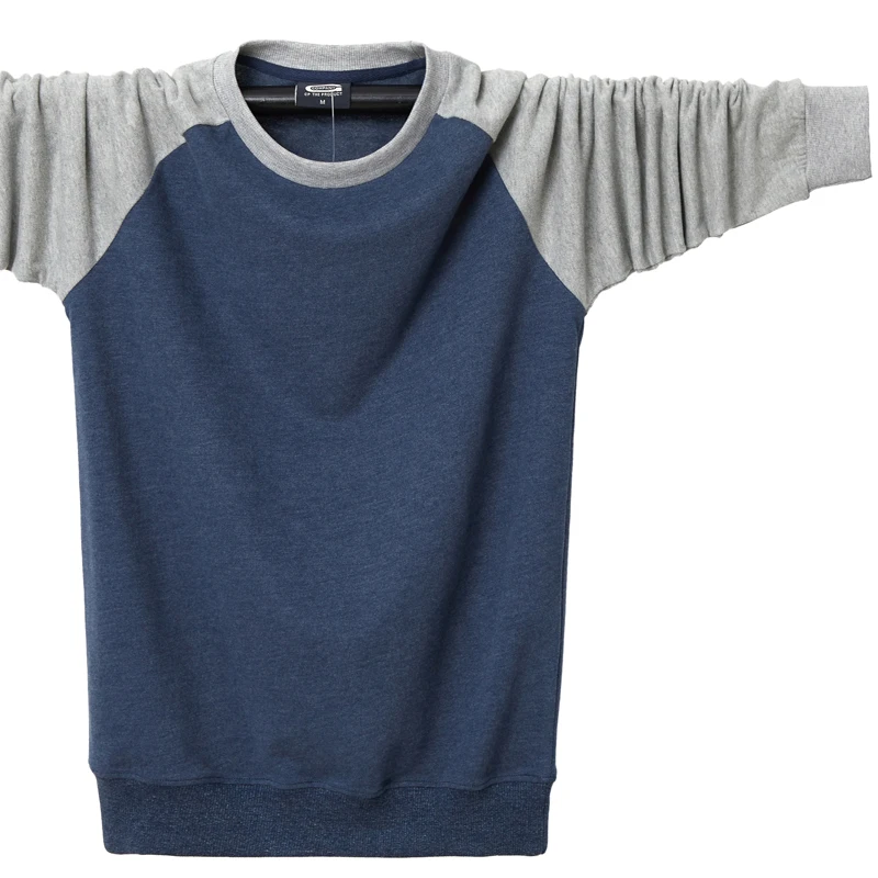 

Autumn Men Patchwork Sweatshirt 95% Cotton Male Casual Business Polo Pullovers Solid Color High Quality Plus Size M-6XL ,GA474