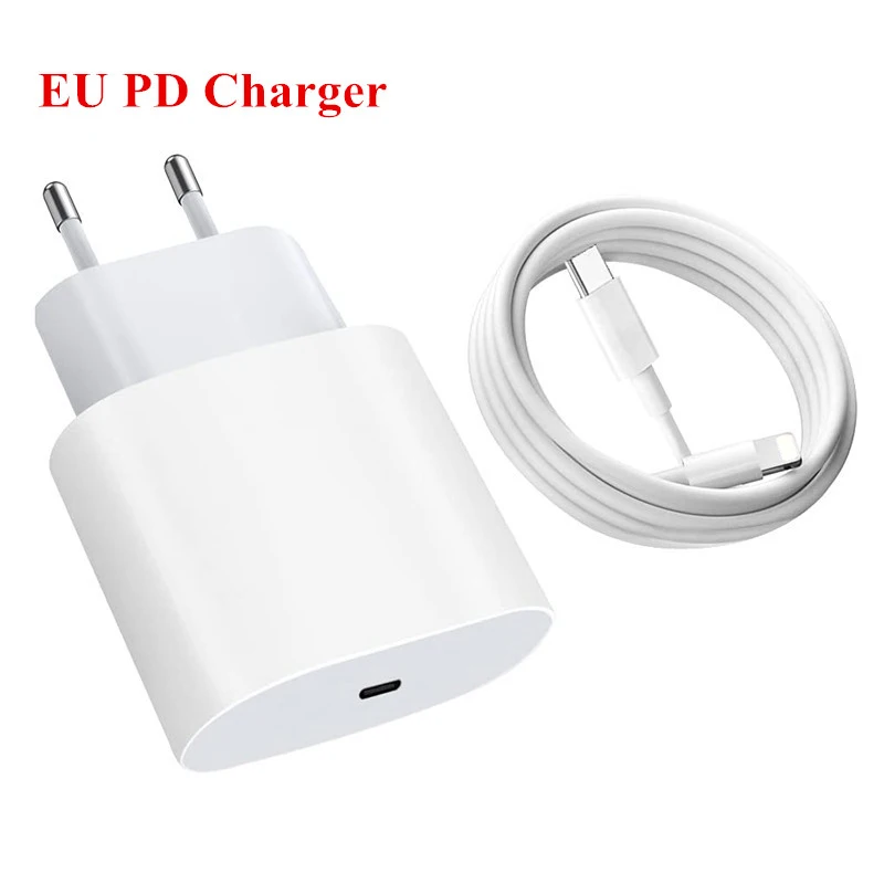 

PD Fast Charging 18W 9V/2A USB-C Type-C for Lightning Cable Charger Adapter For iPhone 13 12 11Pro Max XS iPad Mini Pro Air