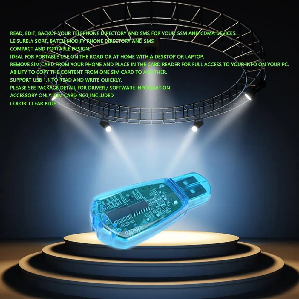 

USB Card Reader SIM Card Reader Connection And Compatible Cards Cellphone GSM Mobile Phone And Reader With Accessories CDMA R0M4