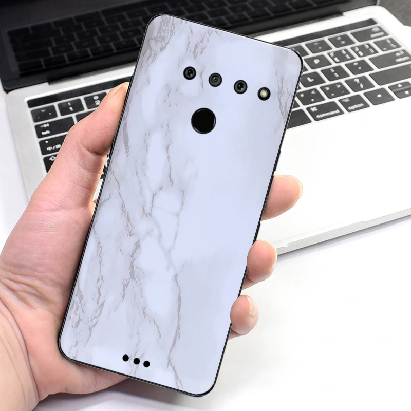 

Мраморная декоративная пленка для LG G8 G6 G7 G7fit G8 thinQ Thin Q Stylus Plus V30 V35 V40 V50 Q70, защита для телефона, мягкая задняя пленка, наклейка