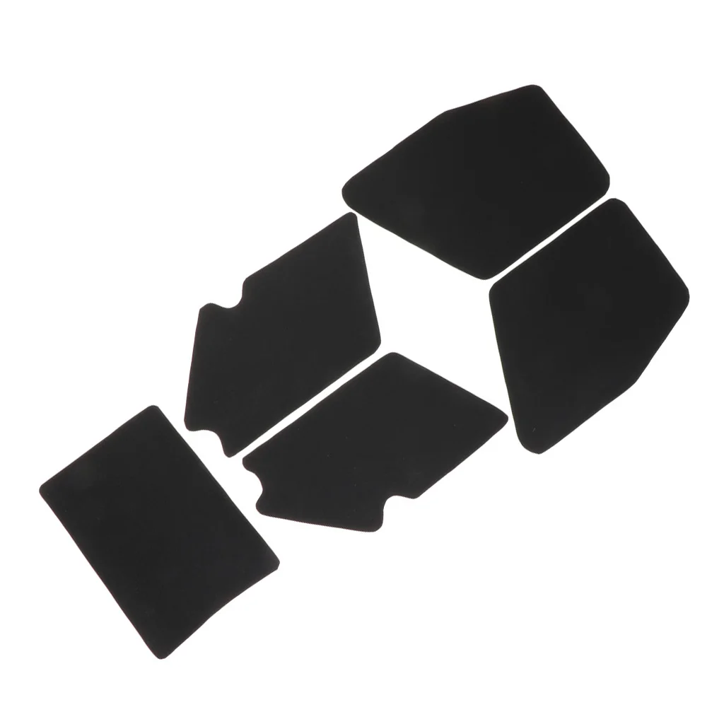 

5x Black Motorcycle Traction Pads For RC390 RC200 2014-2018, PU Leather