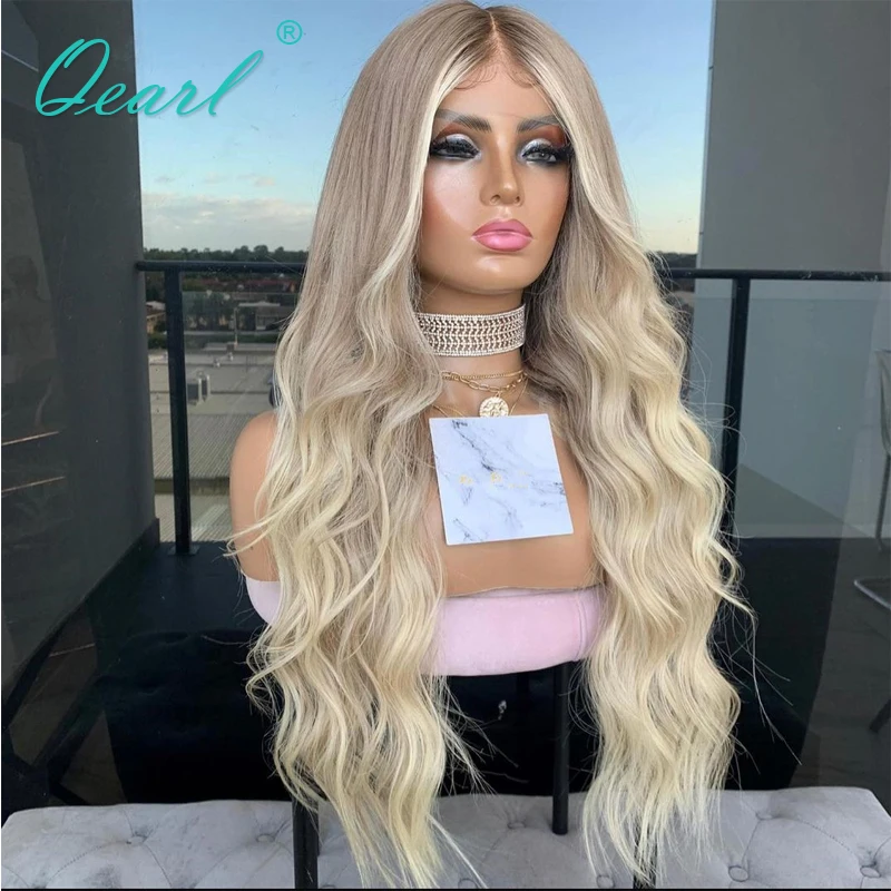 

Human Hair Lace Front Wig 13x4/13x6 Body Wave Wigs for Women Ashy Platinum Blonde Colored Brazilian Remy Hair 150% 180% Qearl