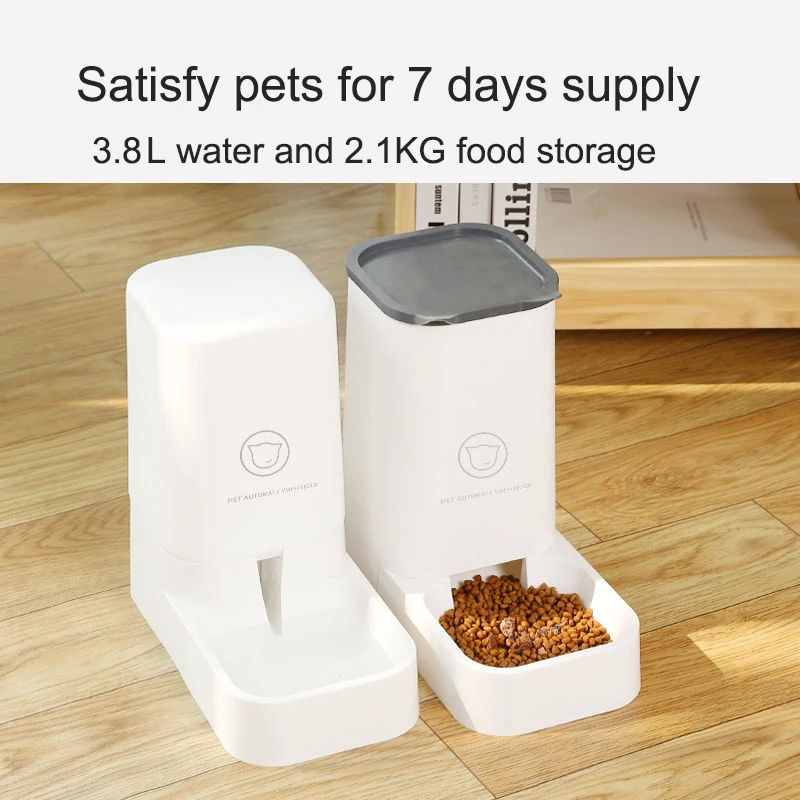 3 8l large capacity pet dog cat automatic feeder detachable bowl water dispenser food feeding device for cat dog pet supplies free global shipping