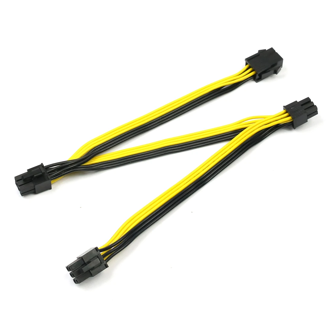 10pcs 20cm gpu extension cable pci e pcie 6pin female to 3 6p male pci express power supply for graphic video card adapter miner free global shipping