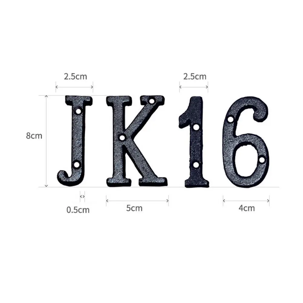 

Metal Alphanumeric A To Z, 0 To 9 Personalized House Number Casting Decoration House Sign Logo House DIY Wall Accessories