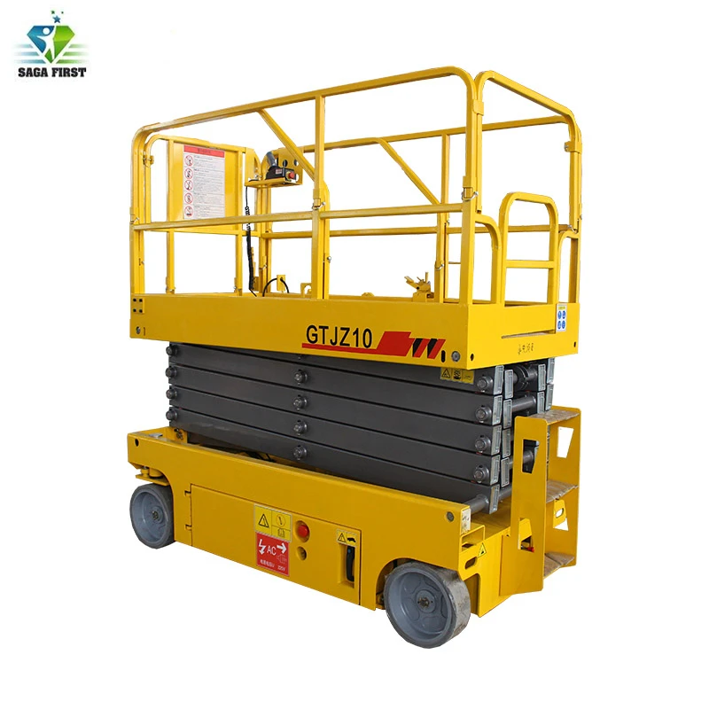 Электрический гидравлический самоходный ножничный подъемник высотой 10 м 12 м| |