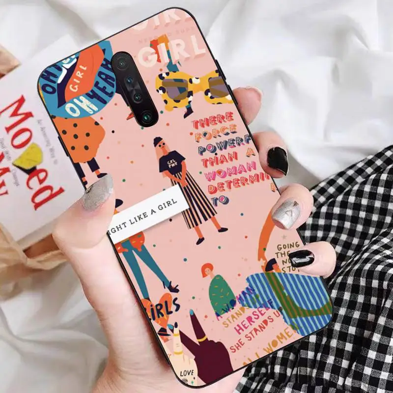 

Feminist Feminism Power girls Phone Case for Redmi 5 6 7 8 9 A 5plus K20 4X S2 GO 6 K30 pro