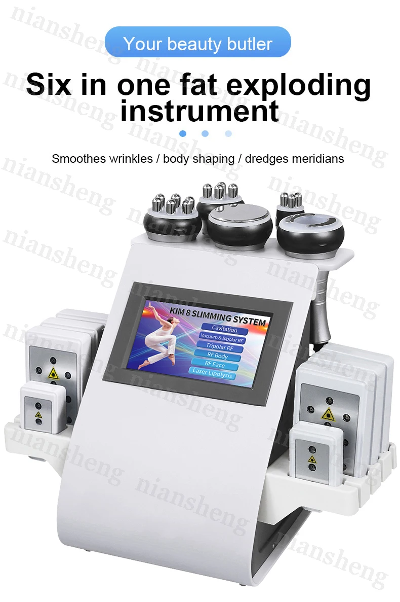 40K вакуумная кавитационная система Лазерная радиочастота RF Lipo Ультразвуковая