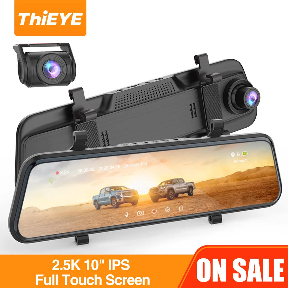 ThiEYE сайт CarView 3 2 5 K DVR Камера 10 дюймов серсорный Экран полный HD1080P видео