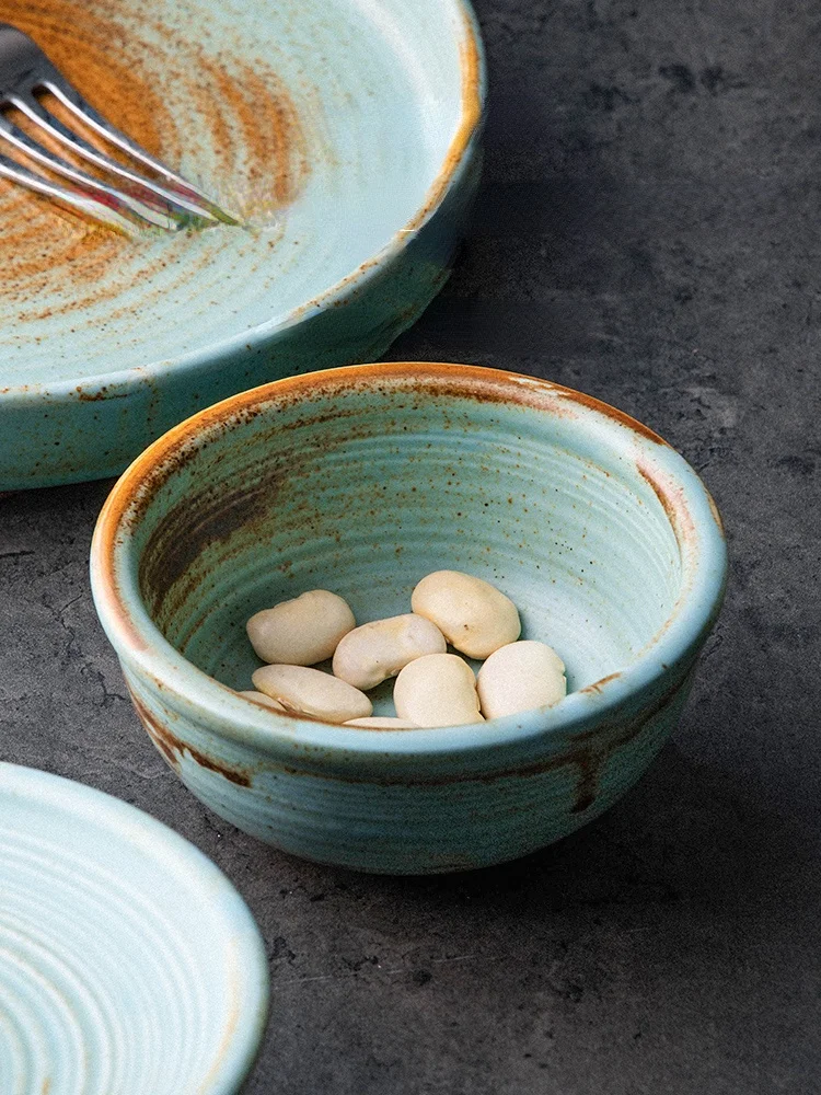 

Керамическая пиала для риса японская посуда, миска, одна чаша, керамический, один сервис, Салатница, кухонная посуда