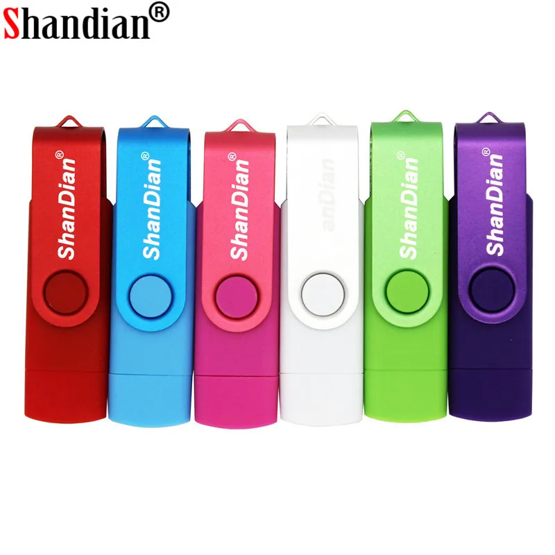 Флеш накопитель SHANDIAN 2 в 1 OTG 8 ГБ 16 32 64 USB 0|USB флэш-накопители| |