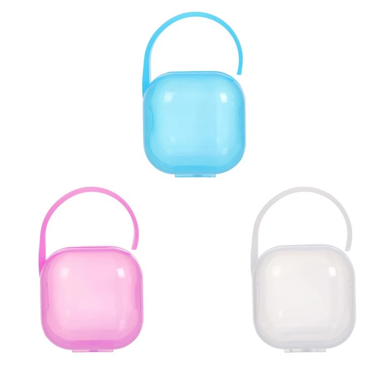 

Portable Travel Storage Box Baby Infant Kids Pacifier Nipple Cradle Case Holder Solid Color