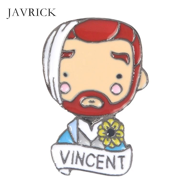 Креативный значок фигура Винсента человека США известный художника рюкзак
