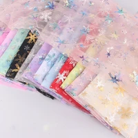colorful ice and snow qiyuan lace mesh fabric snowflake piece pengpeng skirt cape performance dress wedding fabric