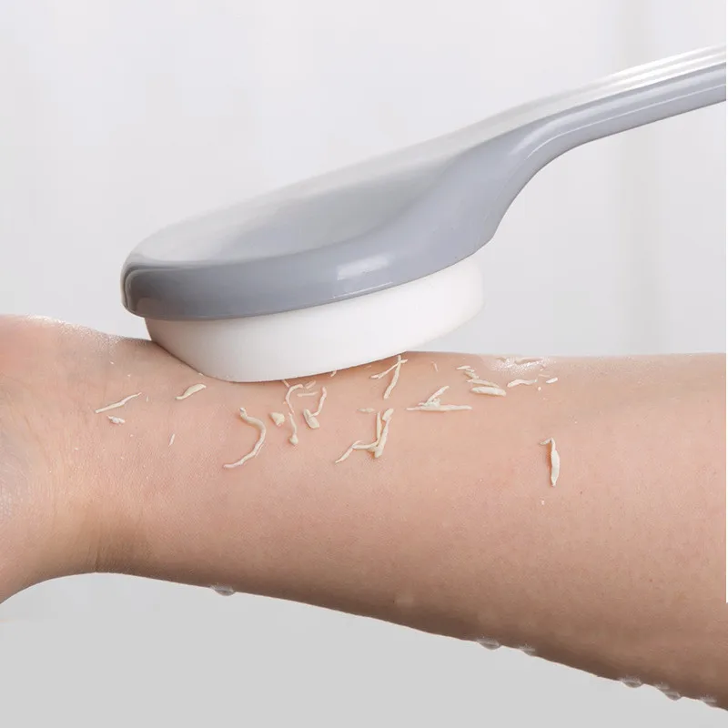 Длинной ручкой Ванна губчатая щетка для купания и протирки на спине нет