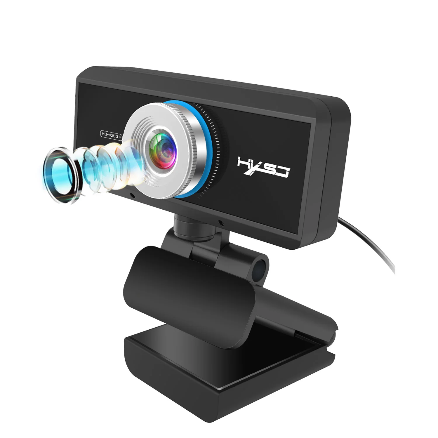 Купи HXSJ S4 HD 1080P Webcam Auto Focus Computer Camera Built-in Microphone Video Call Web Camera with Privacy Cover for PC Laptop за 1,347 рублей в магазине AliExpress