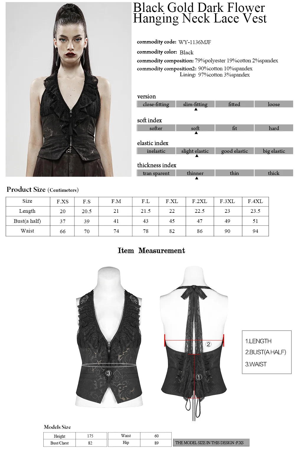 PUNKRAVE Для женщин в готическом стиле черного и золотого цвета темно с цветочным