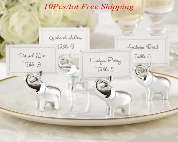 (10 шт./лот) держатель для карт в виде слона свадебных и вечерние чных украшений