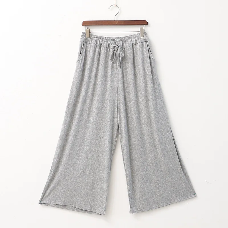 

Summer Modal Wide Leg Pants Loose Girls Trousers Korean Style Thin Casual Large Size Pants Elastic Pleated High Waist Streetwear