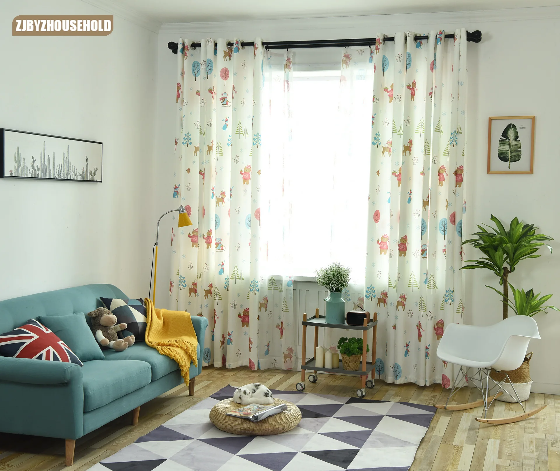 Скандинавские занавески на рождественскую елку для гостиной столовой спальни