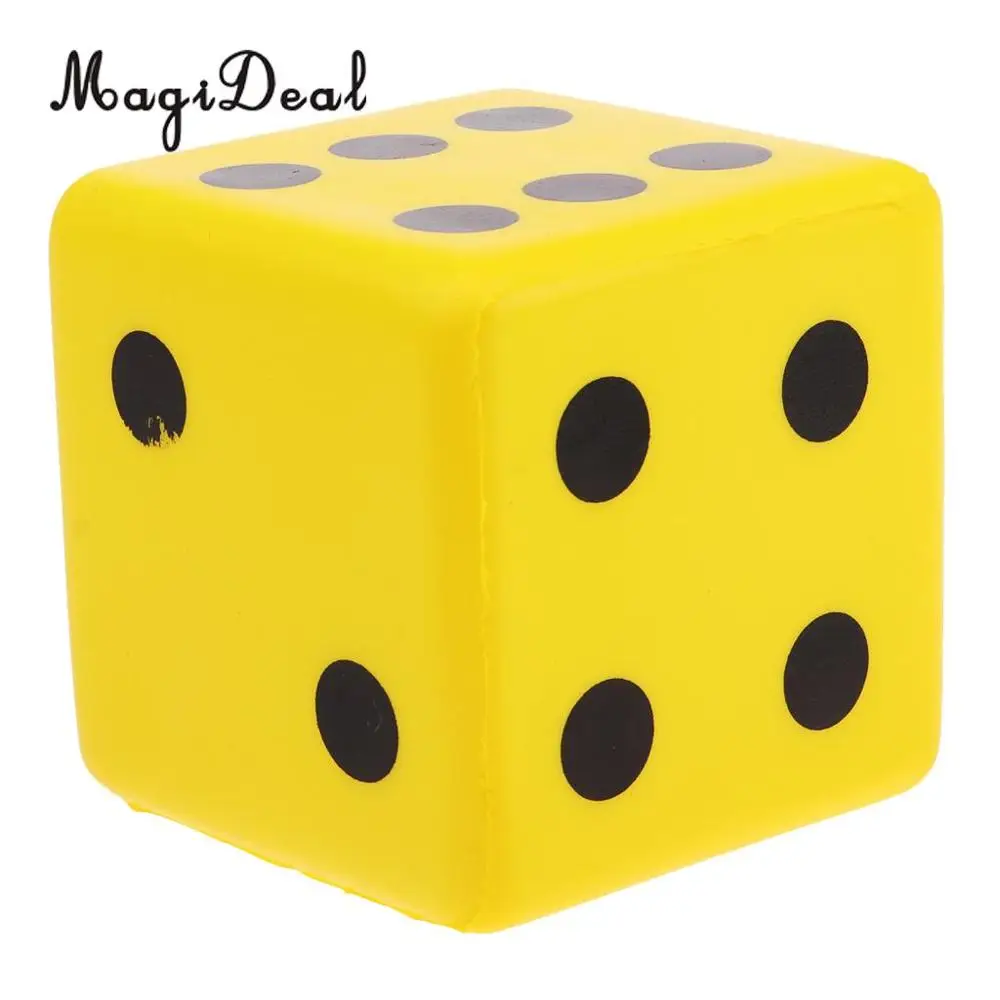 Yellow MagiDeal, детские игрушки, губка, кости, пена, точка, кости, игральные кости для обучения математике, вентиляционные игрушки, обучающие, кемпинг, туризм, игральные кости - Цвет: Yellow