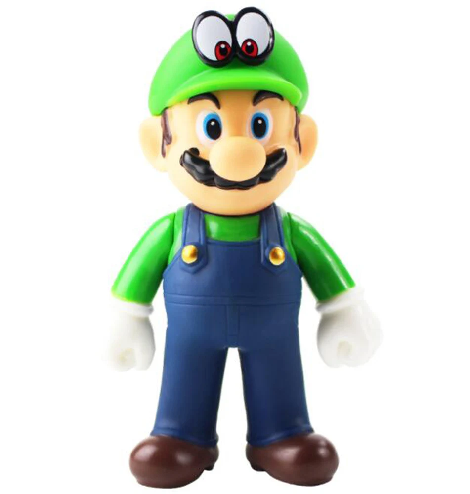 odyssey Luigi 10 шт./партия, милая 15 видов стилей фигурка Супер Марио, братья Одиссея, каппи Марио, Луиджи, валуиджи, Варио, 12,5 см, ПВХ модель, розничная - Цвет: odyssey Luigi