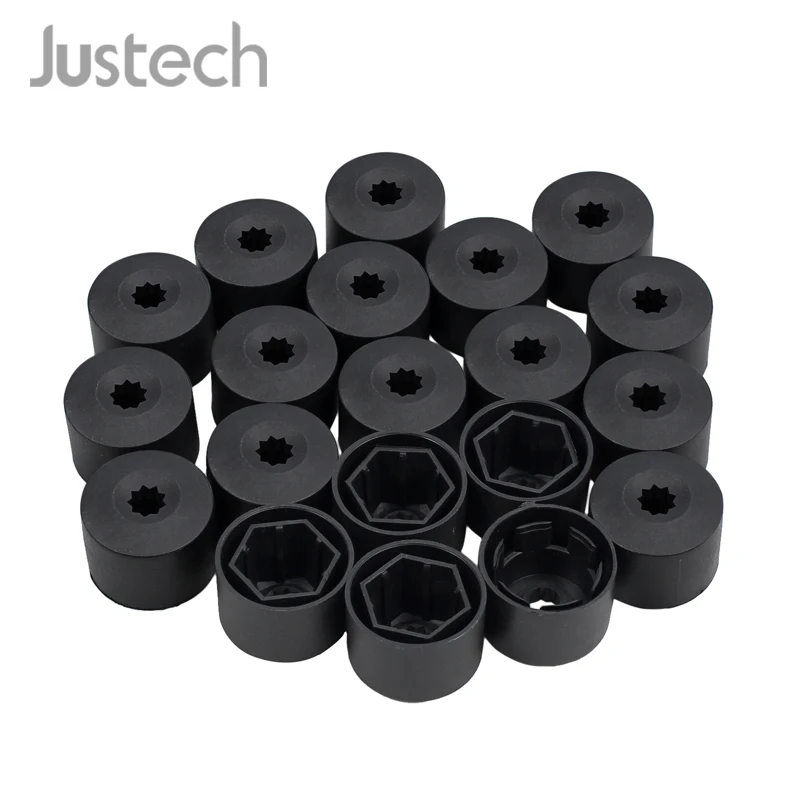 

Justech 20 Pcs Wheel Bolt Nut Caps Covers For Volkswagen VW Golf Bora Passat Jetta 17mm Locking Bolt Cap And Normal Cap
