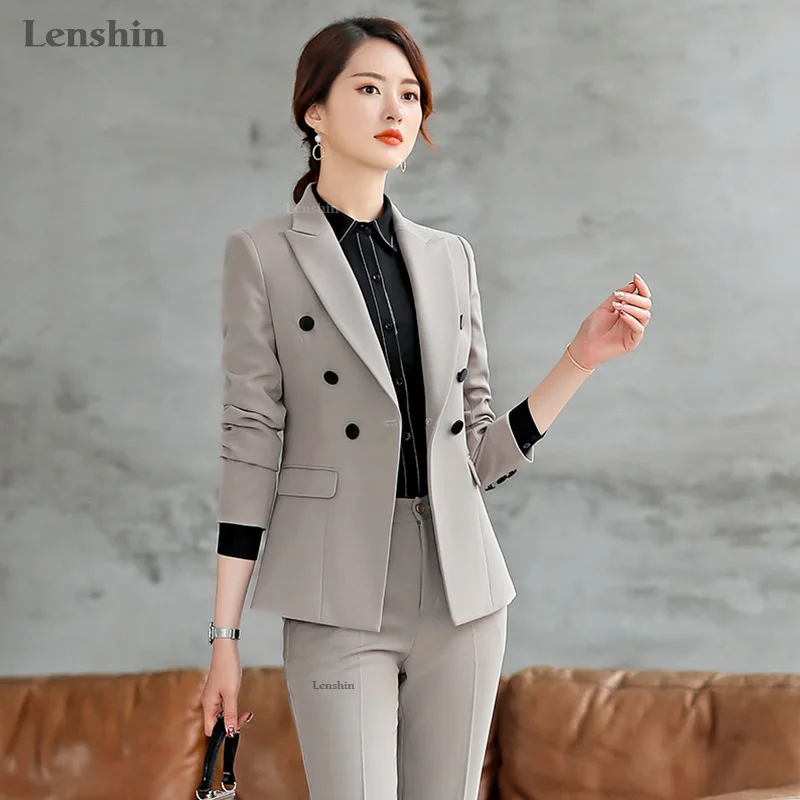 Lenshin высококачественный комплект из 2 предметов Официальный брючный костюм