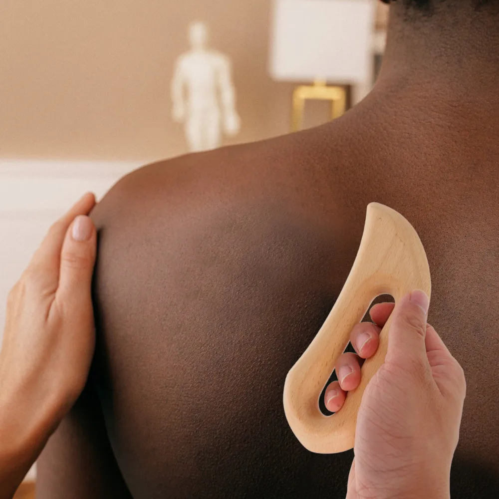 

1 Set Wooden Scraping Board Muscle Loosening Massager Body Scraping Plate
