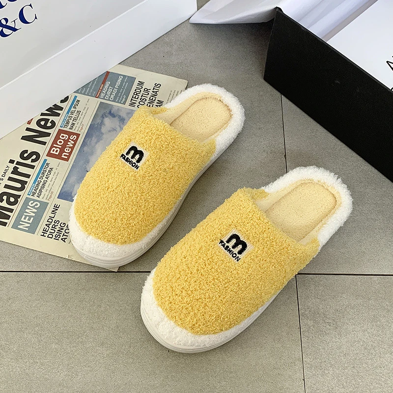 2021 new Unisex Home Slippers women slides slippers indoor Warm Soft Plush House Men Slippers Non-slip Comfortable Floor slipper