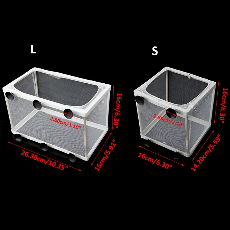 Аквариум для рыб аквариум размножения Детская марлевая ловушка изолятор S/L