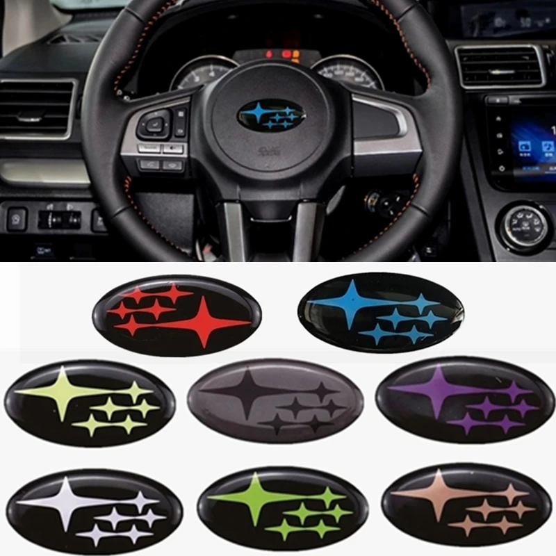 58x28 мм рулевого колеса автомобиля украшения Крышка Эмблемы наклейки для Subaru Forester