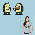 Зеленые наклейки для глажки с фруктами и авокадо, моющиеся аппликации сделай сам, аксессуары для одежды, виниловые наклейки для одежды