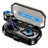 tws v5 0 bluetooth stereo earphone wireless touch control earbuds led display waterproof sports bluetooth headset