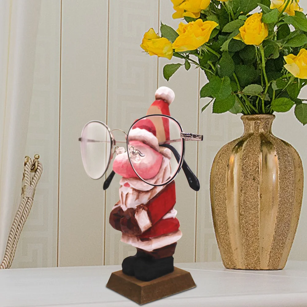 

Деревянная резьба поделки очки оправа держатель домашний стол Санта Дисплей Декор подарок фотография